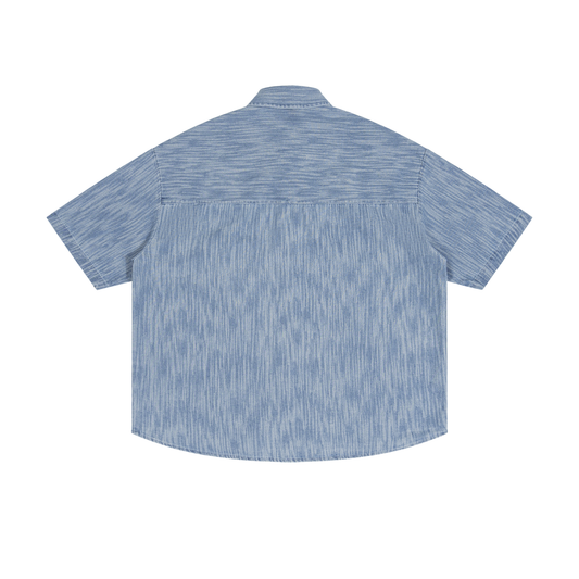 Unisex Boxy Vintage Wash Denim Shirt