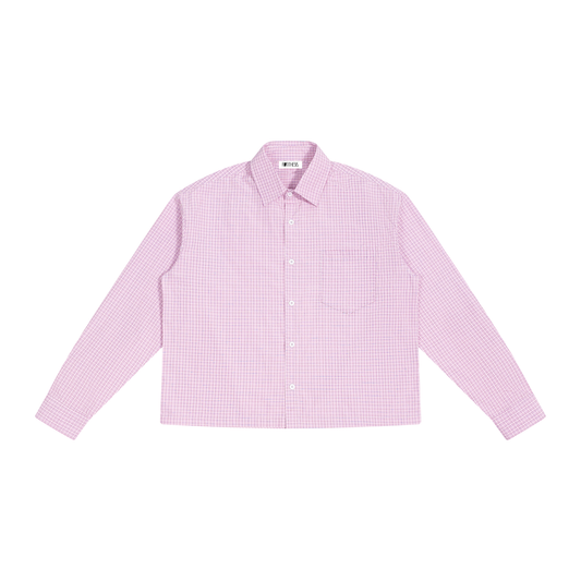 Unisex Boxy Plaid Long Sleeve Shirt