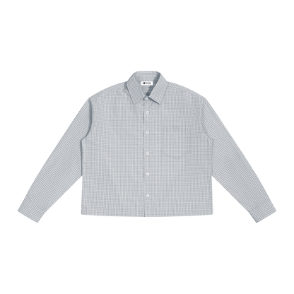 Unisex Boxy Plaid Long Sleeve Shirt