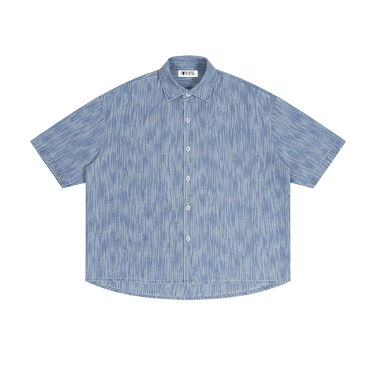 Unisex Boxy Vintage Wash Denim Shirt