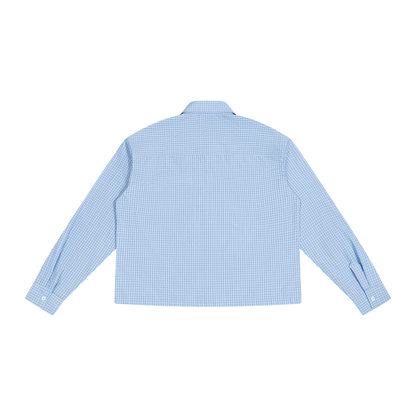 Unisex Boxy Plaid Long Sleeve Shirt