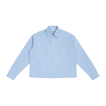 Unisex Boxy Plaid Long Sleeve Shirt