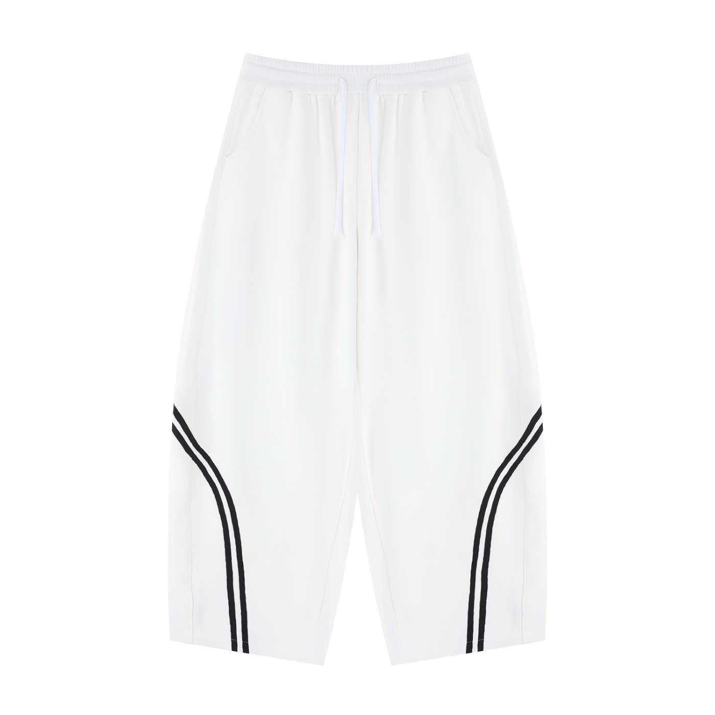 Unisex Wide Leg Piping Sweatpants
