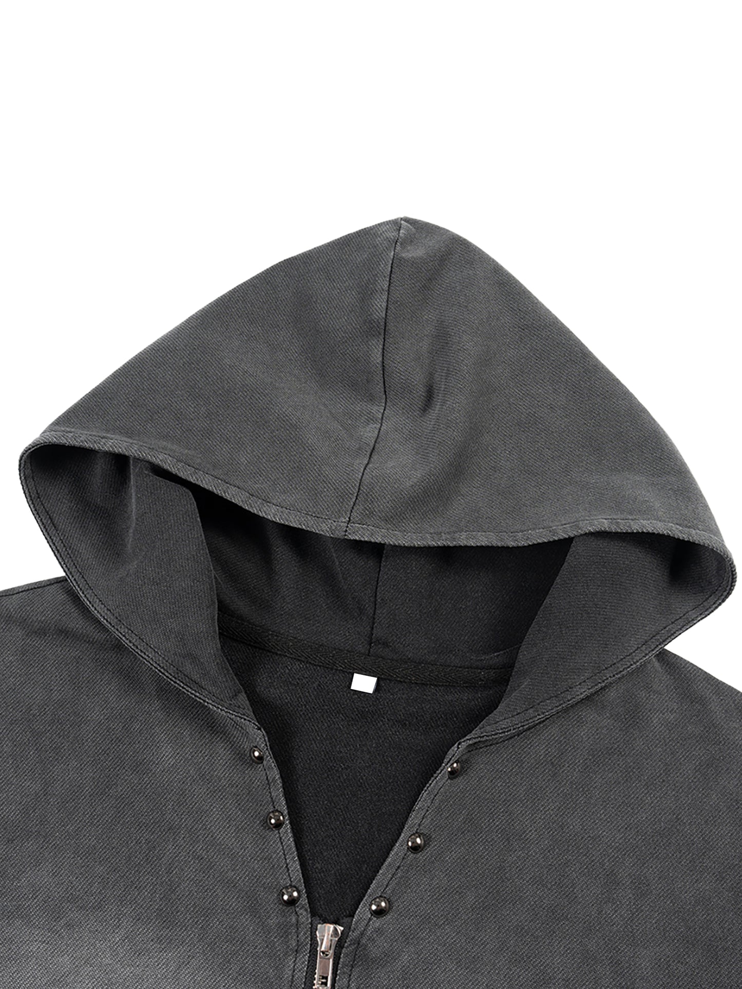 Vintage Washed Zip-Up Hooded Tank Top