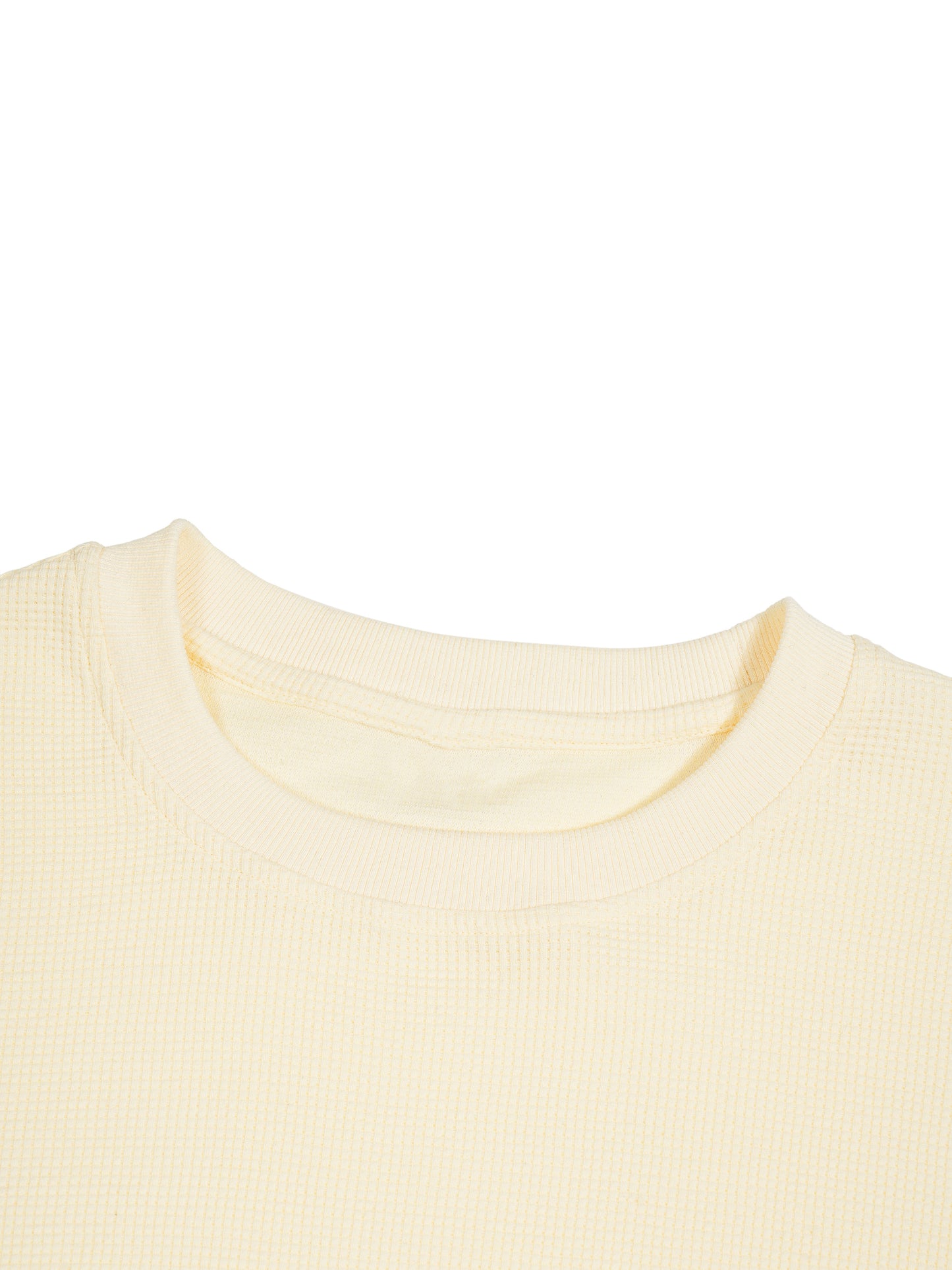 Unisex Waffle Raw Edge T-Shirt