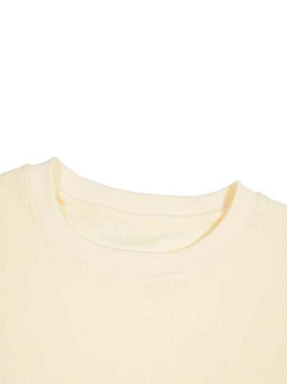 Unisex Waffle Raw Edge T-Shirt
