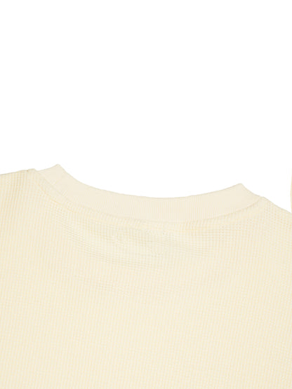 Unisex Waffle Raw Edge T-Shirt