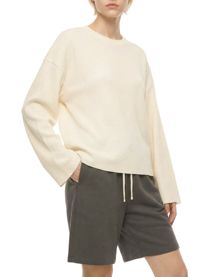 Unisex Waffle Raw Edge T-Shirt