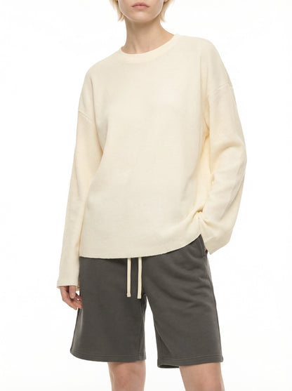 Unisex Waffle Raw Edge T-Shirt