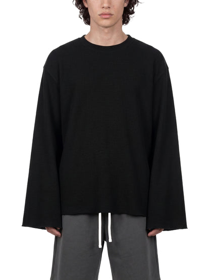 Unisex Waffle Raw Edge T-Shirt