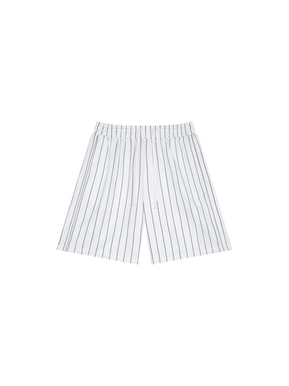 Unisex Striped Loose Fit Shorts