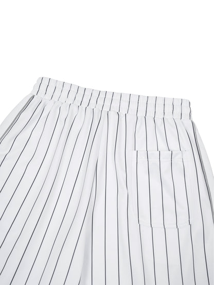 Unisex Striped Loose Fit Shorts