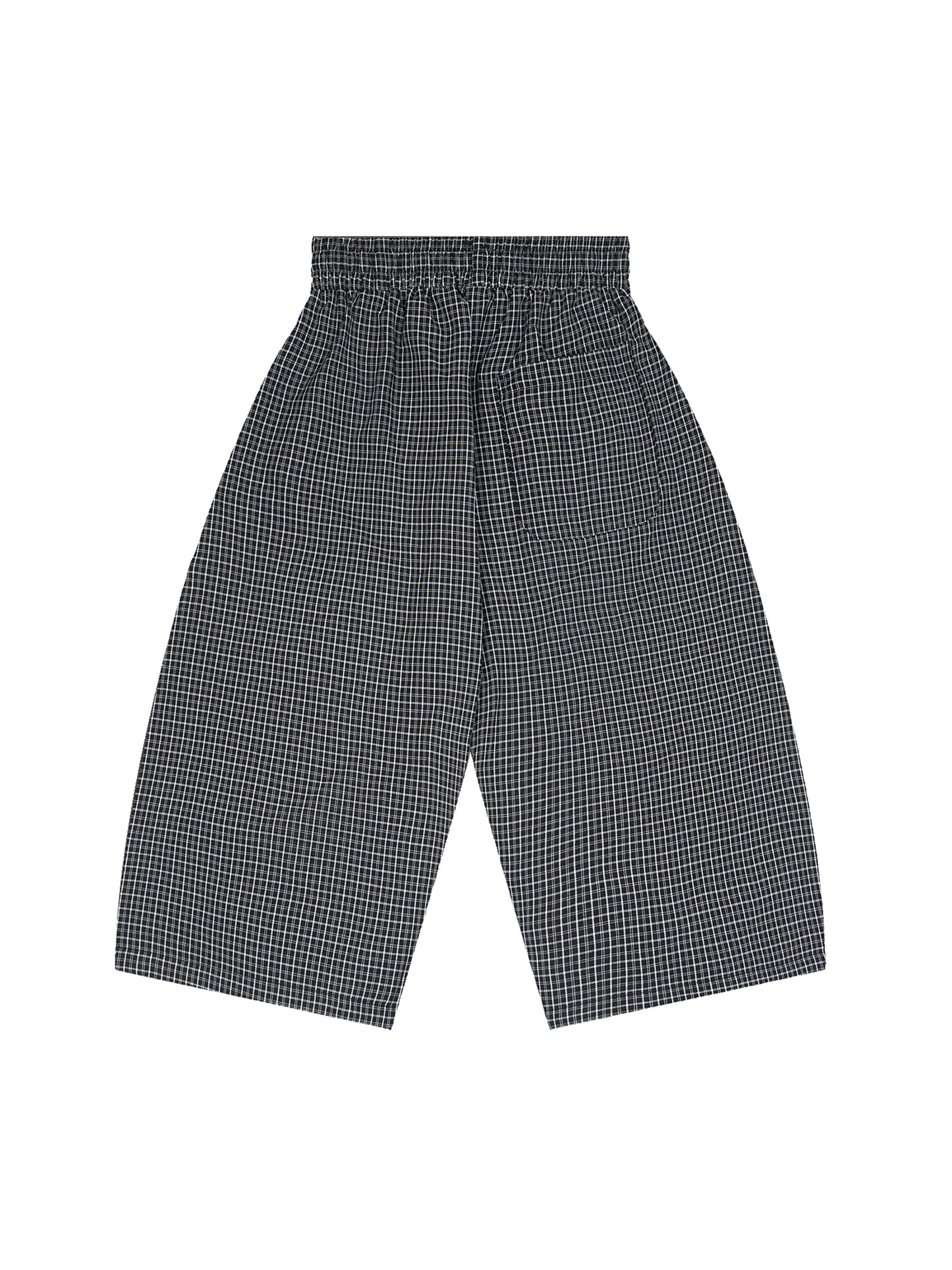 Unisex Plaid Loose Capri Shorts