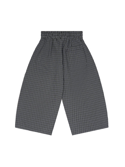 Unisex Plaid Loose Capri Shorts