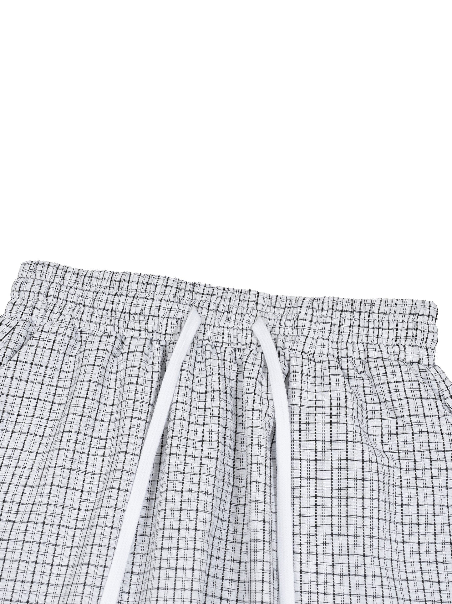 Unisex Plaid Loose Capri Shorts