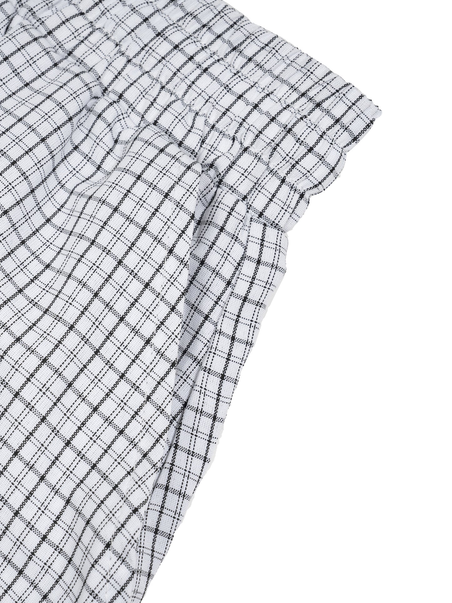 Unisex Plaid Loose Capri Shorts