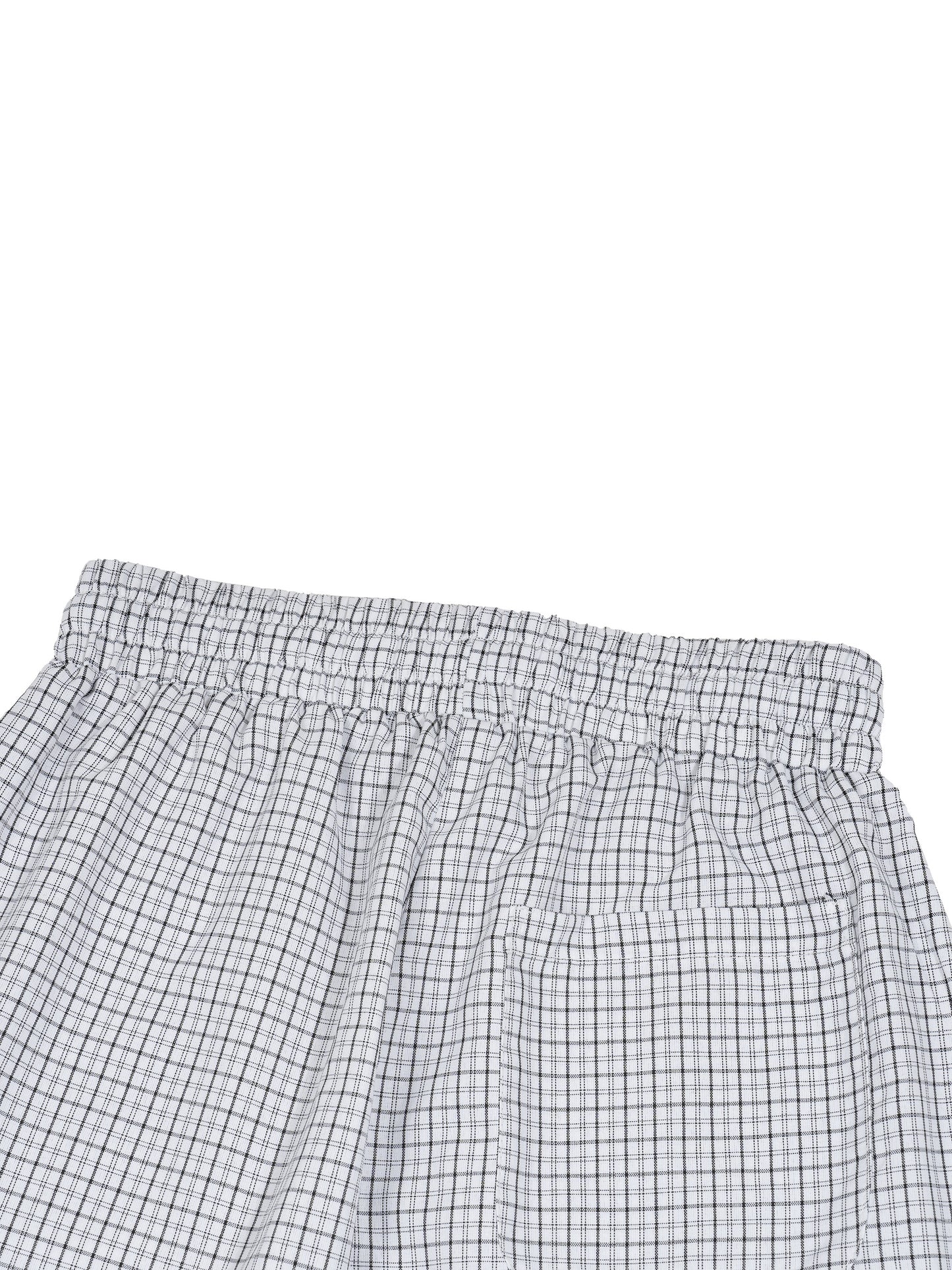 Unisex Plaid Loose Capri Shorts