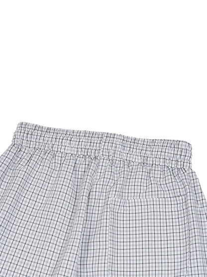 Unisex Plaid Loose Capri Shorts
