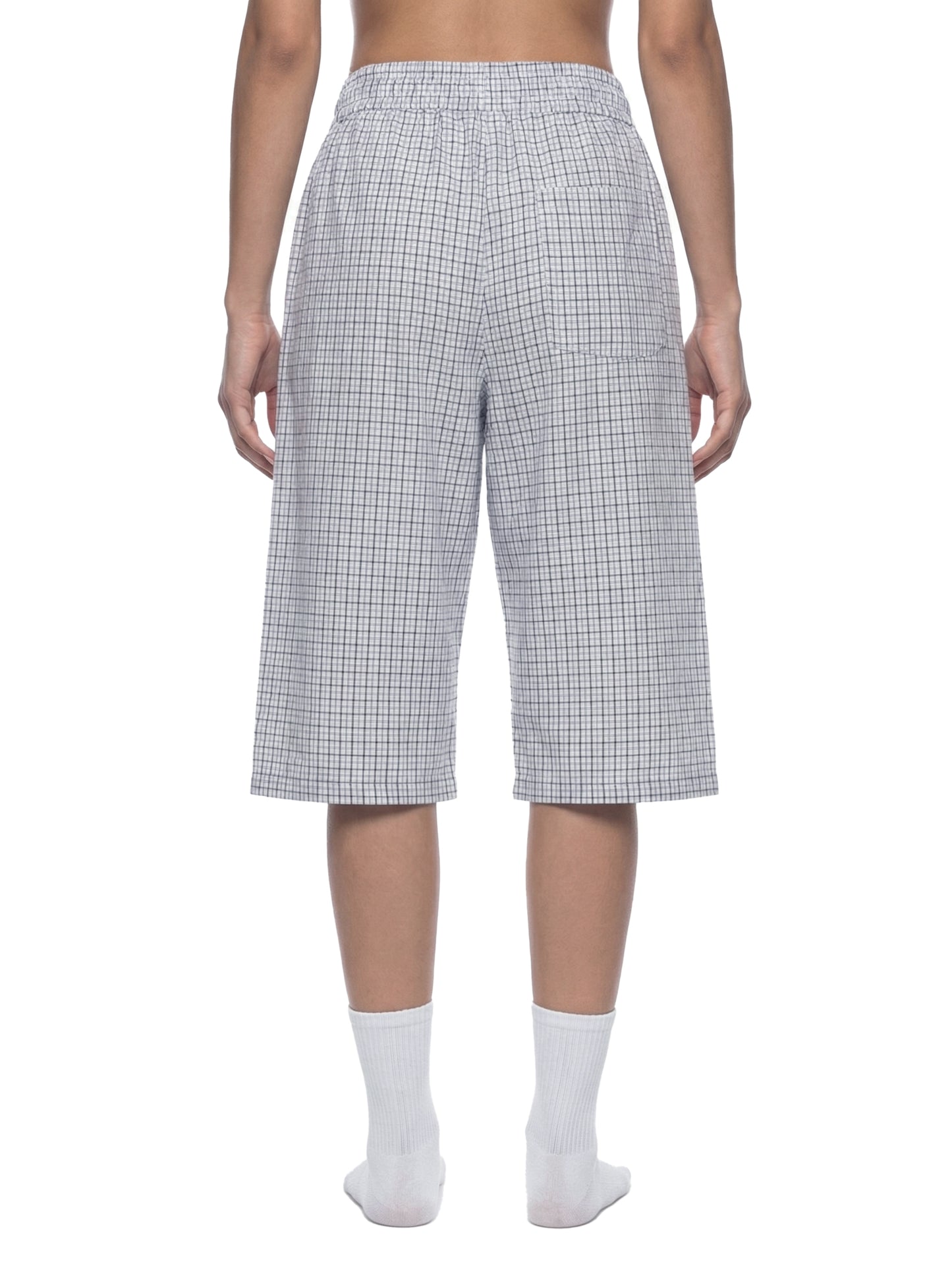Unisex Plaid Loose Capri Shorts
