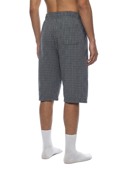 Unisex Plaid Loose Capri Shorts
