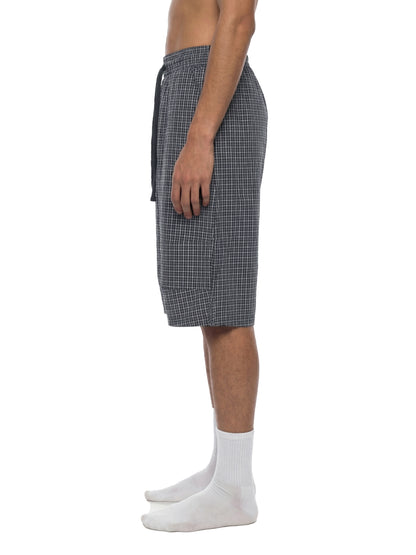 Unisex Plaid Loose Capri Shorts