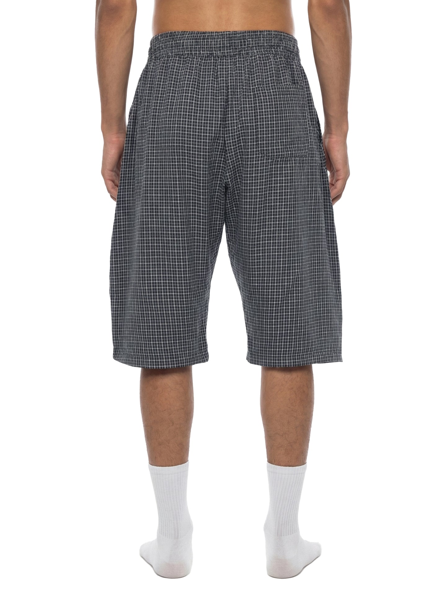 Unisex Plaid Loose Capri Shorts