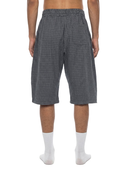 Unisex Plaid Loose Capri Shorts