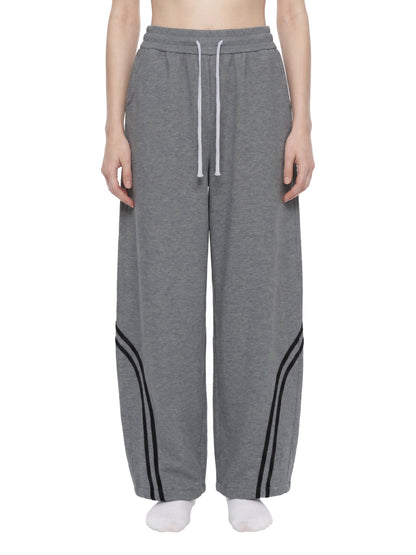 Unisex Wide Leg Piping Sweatpants