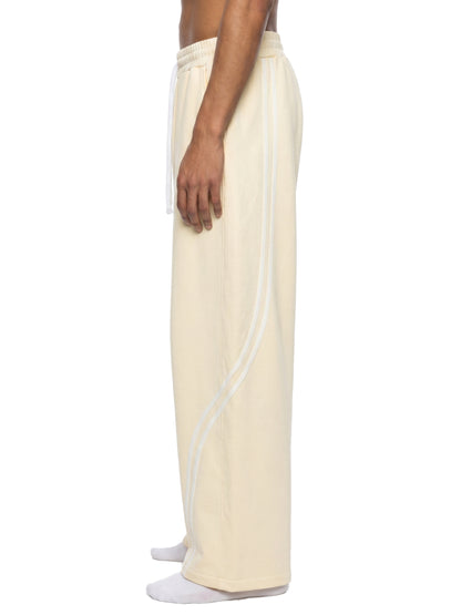 Unisex Wide Leg Piping Sweatpants