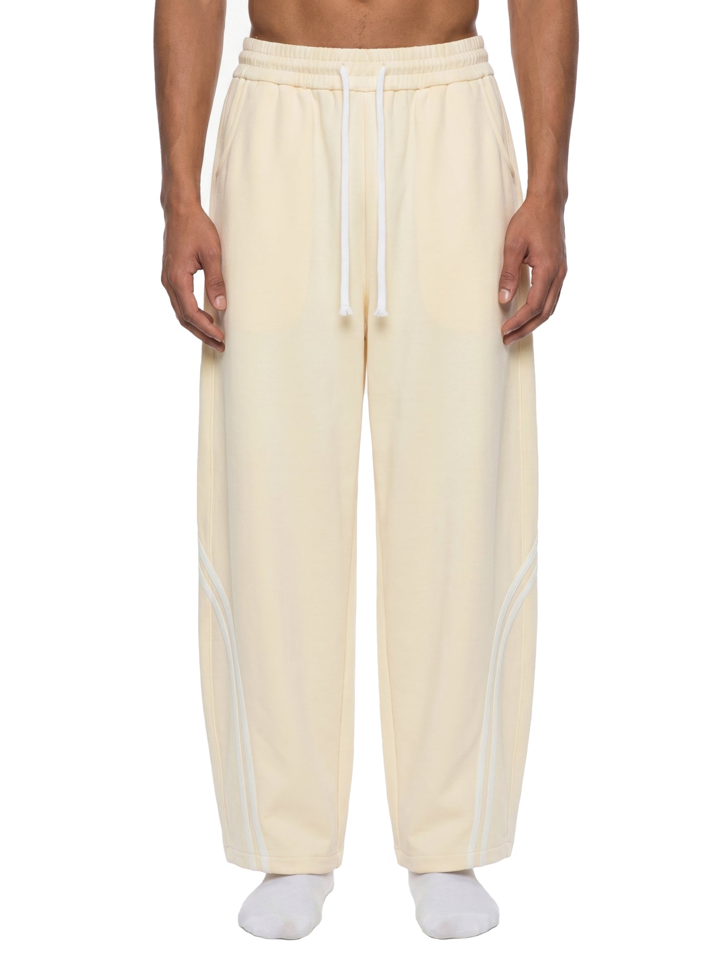 Unisex Wide Leg Piping Sweatpants