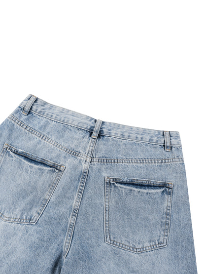 Men’s Vintage Wide Leg Denim Shorts