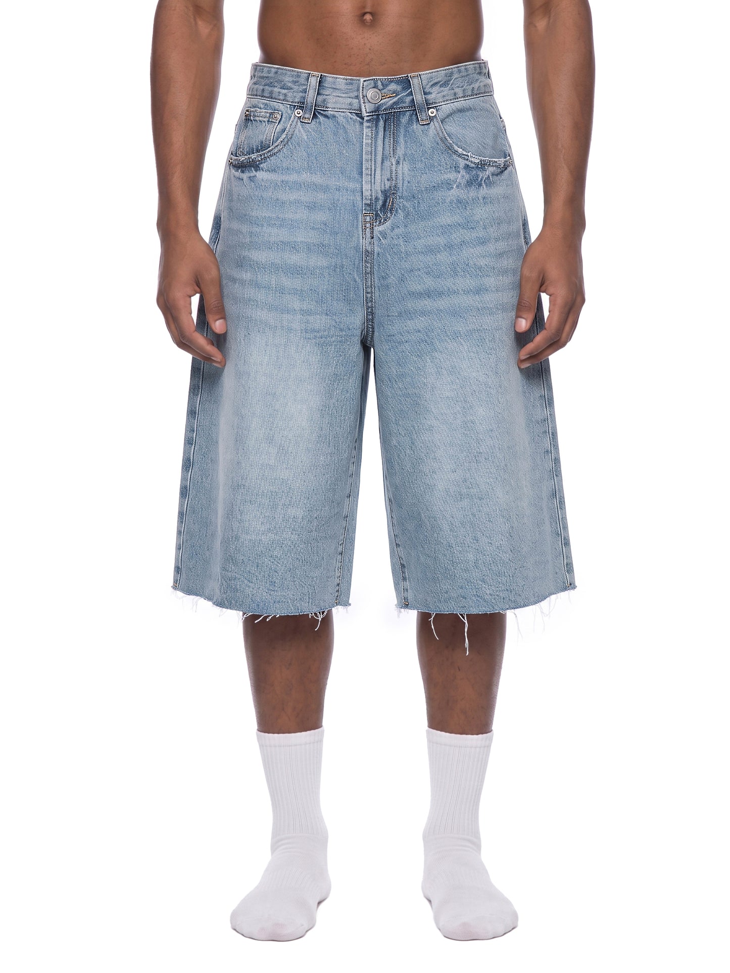 Men’s Vintage Wide Leg Denim Shorts