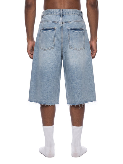Men’s Vintage Wide Leg Denim Shorts
