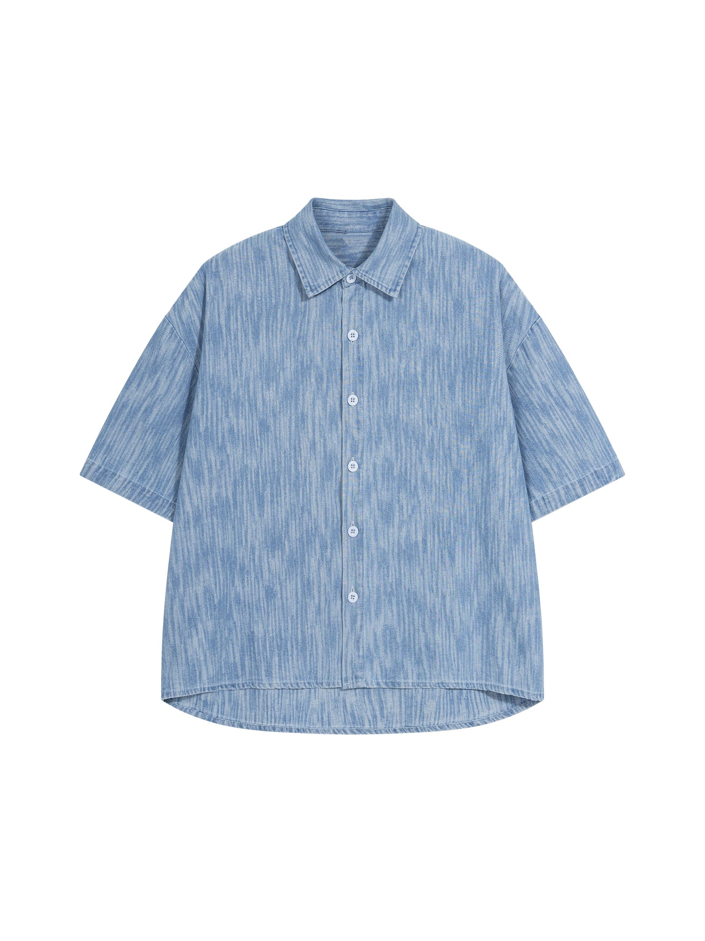 Unisex Boxy Vintage Wash Denim Shirt