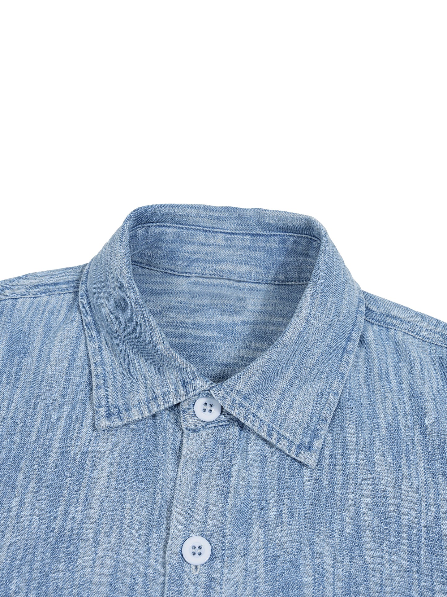 Unisex Boxy Vintage Wash Denim Shirt