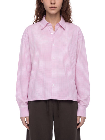 Unisex Boxy Plaid Long Sleeve Shirt