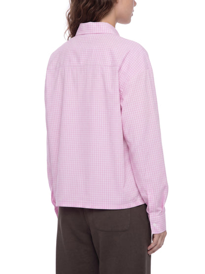 Unisex Boxy Plaid Long Sleeve Shirt