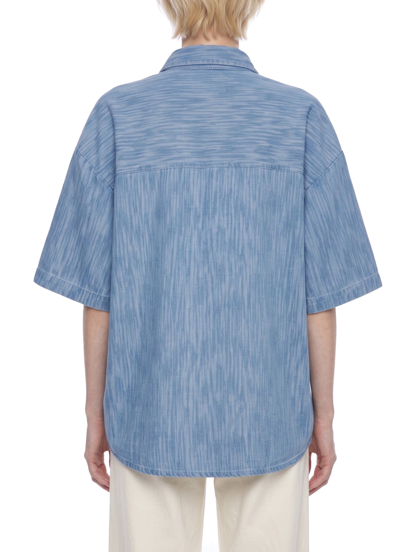 Unisex Boxy Vintage Wash Denim Shirt